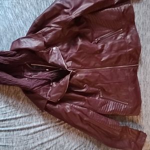 Marc Jacob's Maroon Leather Jacket